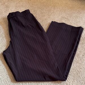 PETITES - Dark Pinstripe Dress Pants - Size 10P